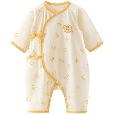 汤尼倍儿系带哈衣纯棉婴儿连体衣