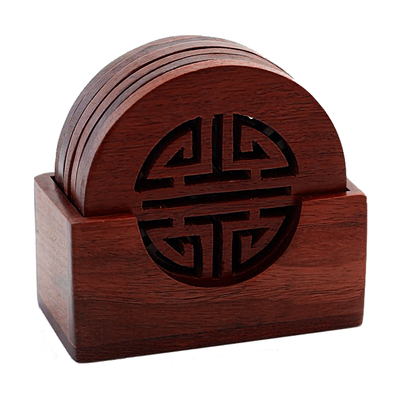 越南花梨木红木杯垫实木茶杯垫