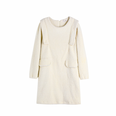 小香风孕妇打底毛衣连衣裙中长款