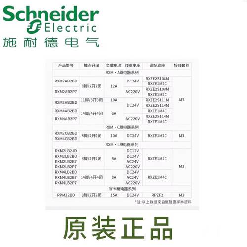 议价施耐德RXM系列中间继电器，订货号是RXM4AB2JD，4副