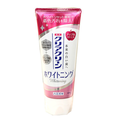 日本原装进口花王plus果酸颗粒美白去牙垢牙膏110g防牙龈出血25.5