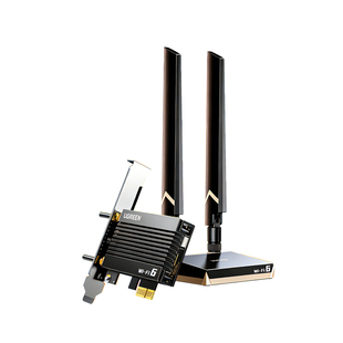 绿联PCIE无线网卡蓝牙二合一台式电脑主机wifi6接收发射器内置PCIE接口转接板插5.4蓝牙适配器5G千兆双频信号