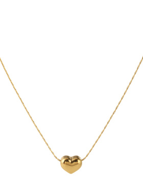 花迹爱心项链女小众设计感