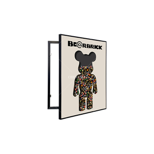 轻奢暴力熊消防栓装饰卡通服装店消火栓强弱电箱挂画消防栓门箱画