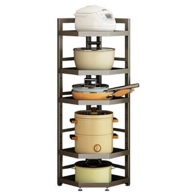 锅架厨房置物架多层靠墙角家用放锅架子转角落三脚小家电器收纳架