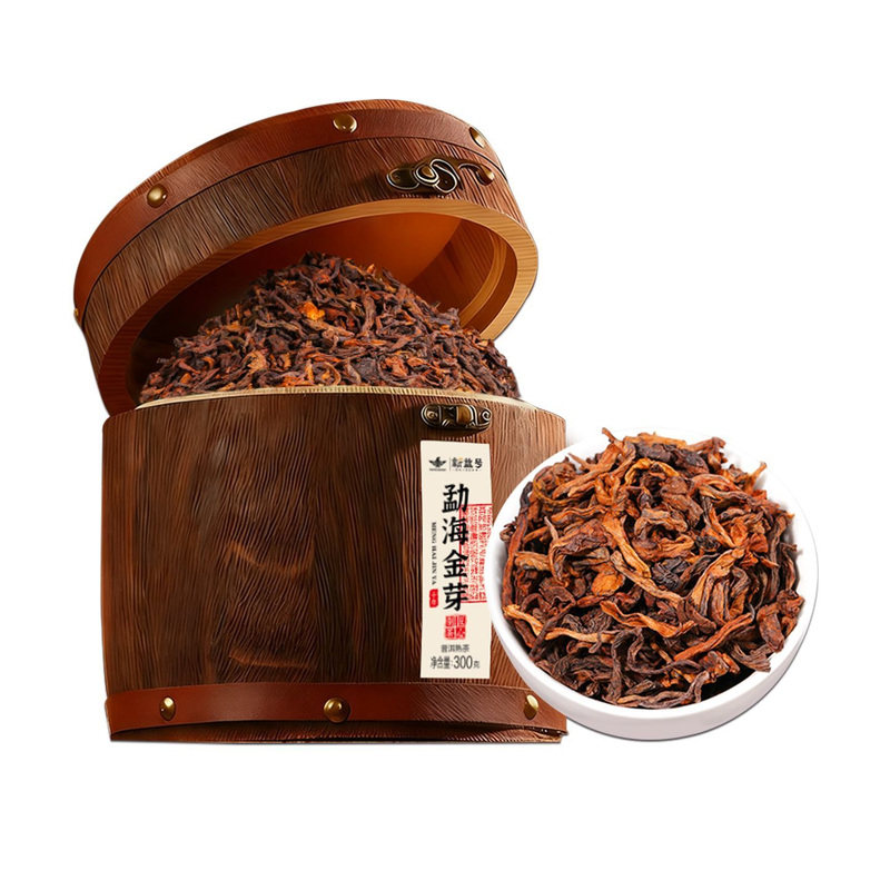勐海古树金芽十年陈熟普散茶
