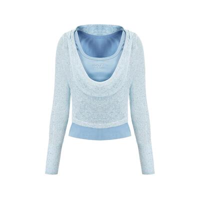 ablueberry韩版辣妹背心罩衫套装