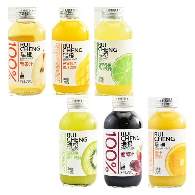 瑞橙果汁饮料橙桃味/红西柚味/葡萄味/猕猴桃味/金桔柠檬味318ml