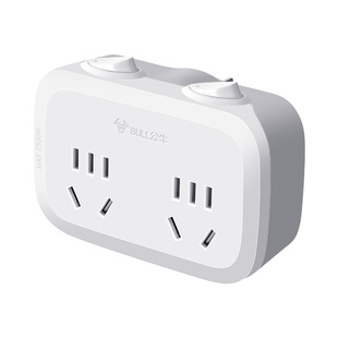 公牛洗衣机专用插座10a拓展带开关转换器16安插头一转二多孔家用