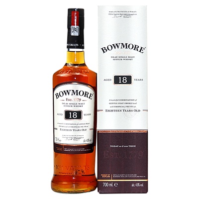 Bowmore波摩18年苏格兰单一麦芽艾莱泥煤威士忌洋酒进口洋酒正品