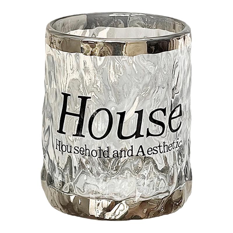 小众设计感电镀银色玻璃杯高级ins风创意女生家用喝水杯子咖啡杯