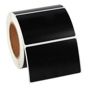 黑色手写标签纸60*40 30 20 10 15 50防水撕不烂不干胶贴纸卷厨房储物收纳分类白字板整理标记饮料葡萄酒PVC