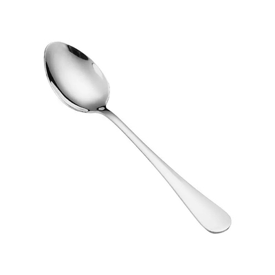 不锈钢勺子家用吃饭汤勺调羹长柄甜品圆勺加厚1010酒店西餐具批发