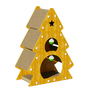小型猫爬架圣诞树瓦楞纸猫抓板多层结构猫玩具猫窝一体耐磨不掉屑