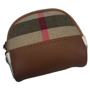 欧美经典大牌零钱包双拉链硬币袋小包帆布配牛皮精致高档女士钱包