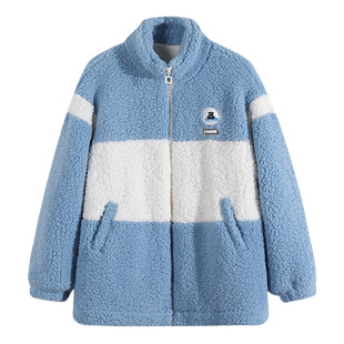 少女冬装羊羔毛绒外套加绒加厚初高中学生大童春秋季2026年新款潮