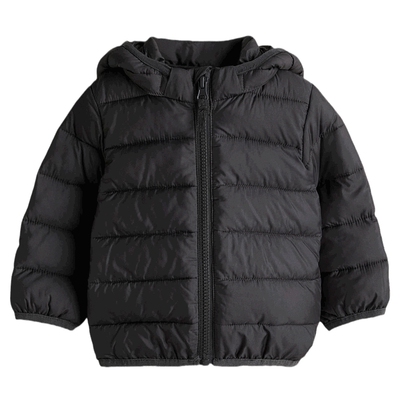 HM童装男婴女婴外套2025年秋季新款可爱立领舒适连帽棉服1009748