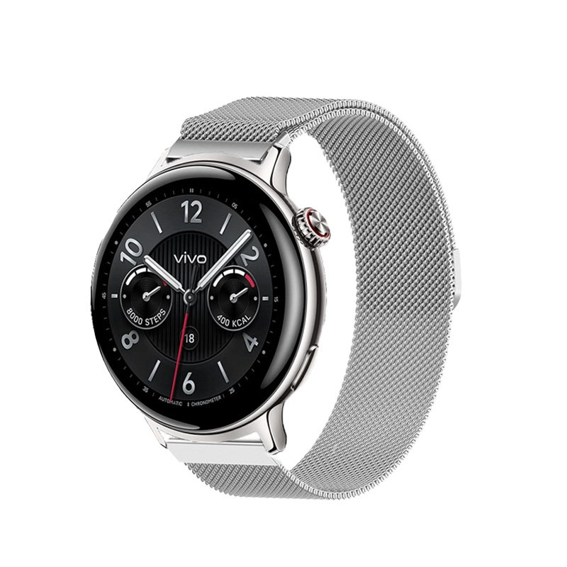 适用于vivo Watch5手表表带WATCH3/2新款iQoo米兰磁吸金属腕带智能运动手表VIVOWATCH二代替换带防水防汗配件