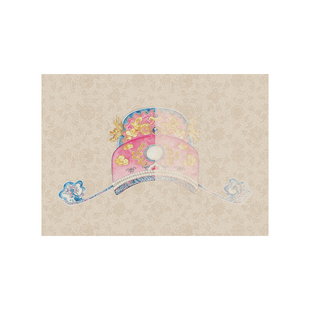 酷的a4硬笔书法作品纸无格硬笔书法纸加厚彩饰新韵中国风脸谱状元帽硬笔书法纸练习纸横版非遗硬笔小楷古诗词