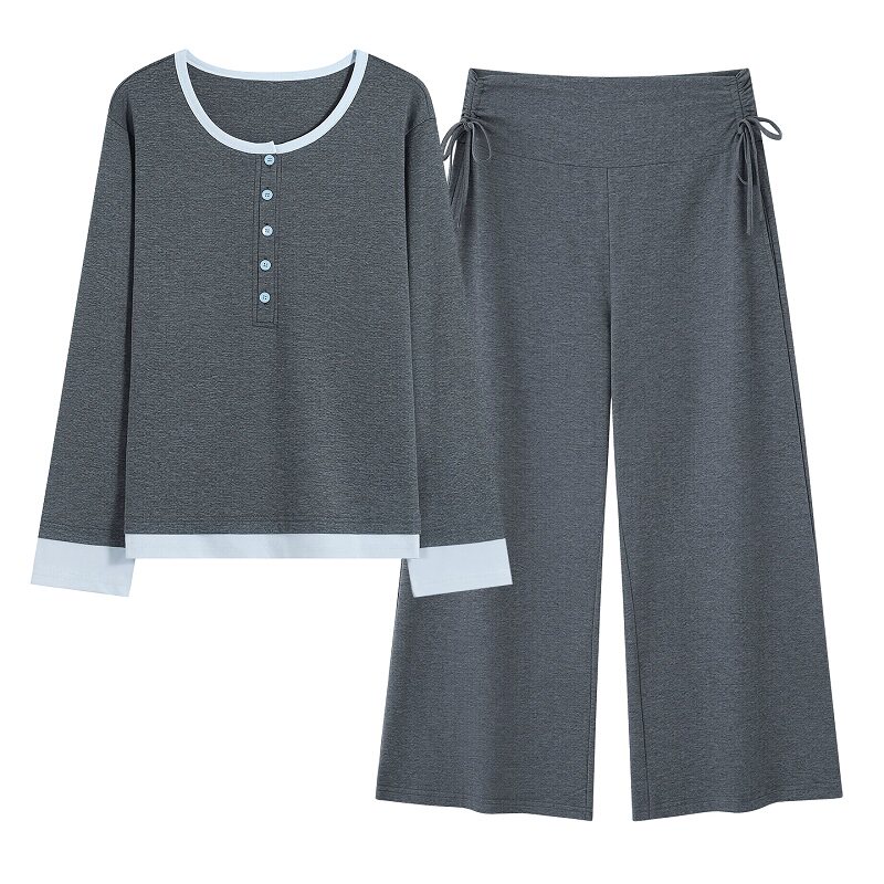 JQ婧麒带胸垫哺乳月子家居服套装