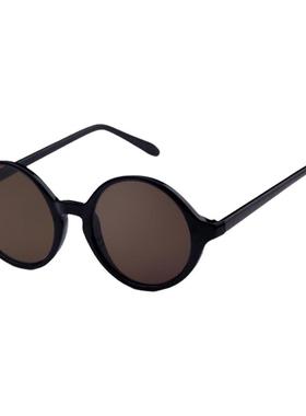 水晶石头太阳眼镜圆框大脸男开车眼镜下棋看书遮阳墨镜养目护目