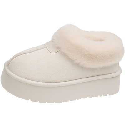 优兰意厚底毛毛雪地靴冬季新款潮