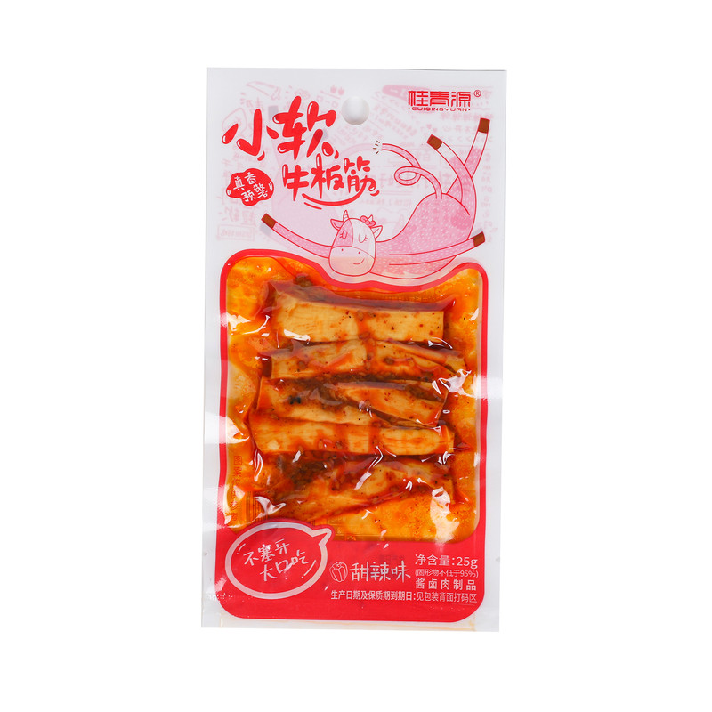 桂青源小软牛板筋25g*10熟食卤味小吃香辣牛肉筋即食休闲解馋零食
