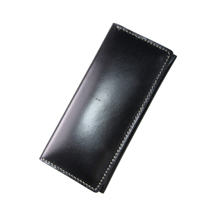 原创黑色长款手工钱包 头层牛皮真皮定制 慢工细活slow