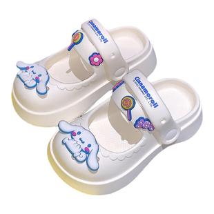 细细条 儿童凉鞋夏女童外穿可爱玉桂狗亲子玛丽珍洞洞鞋沙滩凉拖