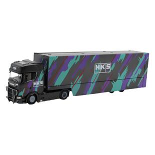 斯堪尼亚730S V8 双层运输车 1:64 HKS集装箱货车仿真合金车模型