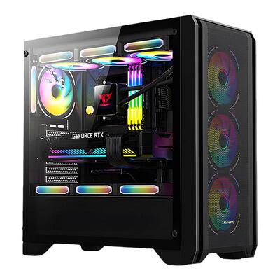 电竞游戏机箱支持水冷玻璃侧透