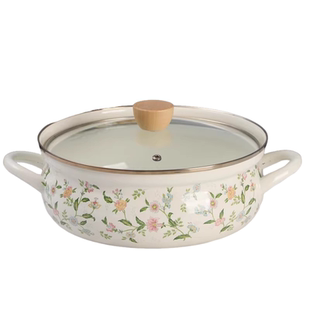 欧丽家珐琅搪瓷四季汤锅冬季火锅奶锅家用炖锅搪瓷锅燃气电磁炉锅