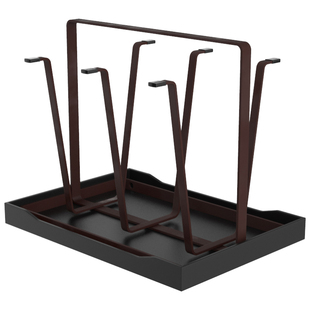 家用水杯架沥水架带托盘倒挂茶杯玻璃杯轻奢桌面杯子收纳置物架子