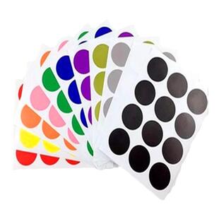 草间弥生艺术圆点贴纸不干胶标签圆形彩色圆贴纸幼儿园环创意布置