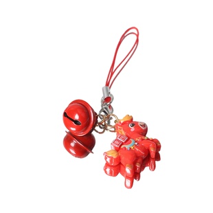 原创铃铛幸运小马新年挂件马上有钱马年钥匙扣包包挂饰手机链礼物
