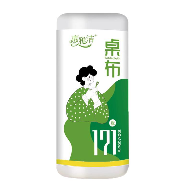 惠雅洁一次性桌布长方形正加厚圆桌防水防油免洗薄膜白色餐台布