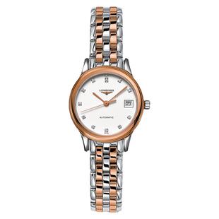 瑞士正品Longines浪琴军旗系列手表 自动机械女表 L4.374.3.99.7