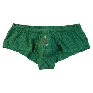 希宾男士短裤三分裤时尚潮格子宽松阿罗裤低腰U凸内裤居家裤睡裤