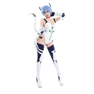 诺琪 EVA绫波丽cos服明日香猫耳手办凌波丽猫娘cosplay皮衣服装女