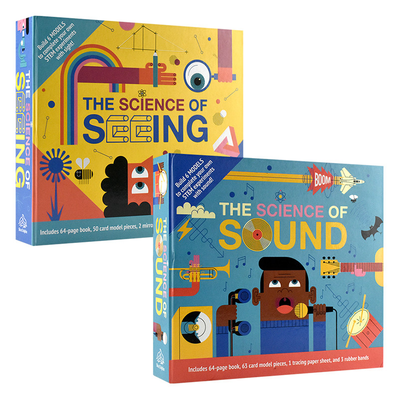 Science Of Seeing and Sound  视觉科学 声音科学 STEM实验套装  跨学科学习 可视化原理 立体模型制作 8-12岁 英文原版进口图书