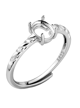 新款通体S925纯银戒指空托戒指托