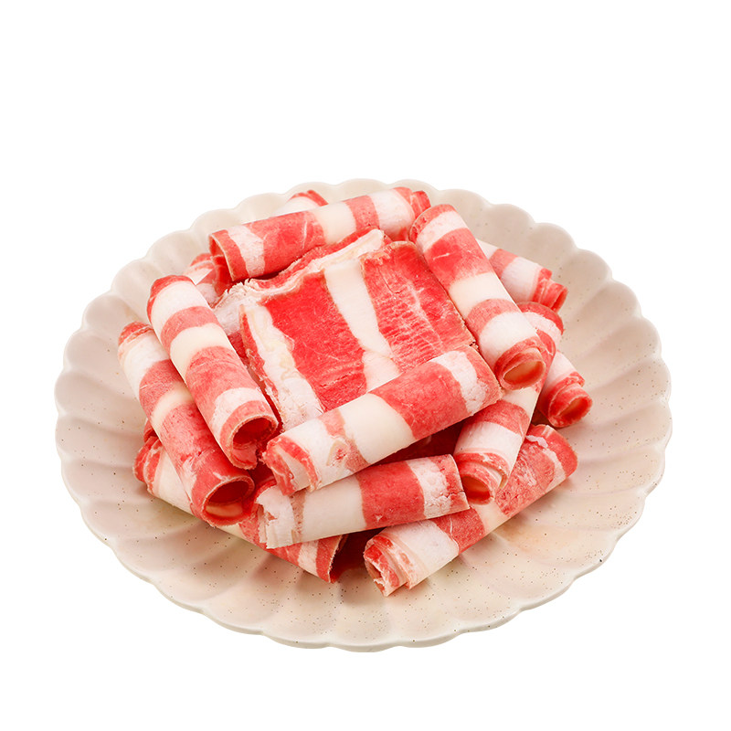 谷饲雪花肥牛卷正宗新鲜牛肉羊肉卷牛肉片火锅食材非原切批发商用