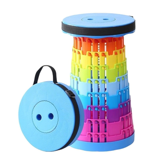 网红收缩折叠凳可调节伸缩便携式户外旅行钓鱼椅子家用塑料小凳子