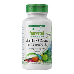 Fairvital维生素D3K2高含量10000IU中老年成人vd孕妇25羟基期补钙