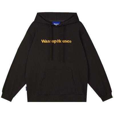 WASSUP基础大logo印花连帽卫衣