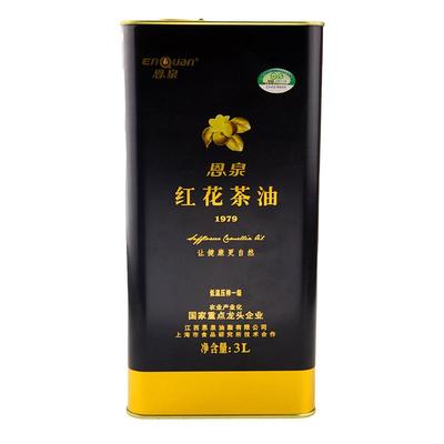 恩泉纯正有机红花山茶油3L
