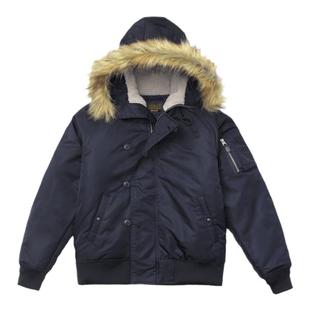 AK男装秋冬新款复古N2B防风防水保暖绗缝连帽棉服男