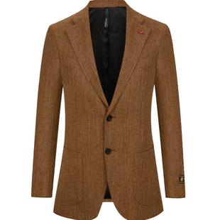 【英国进口面料】东博利尼秋冬羊毛西服外套男人字纹休闲绅士西装