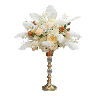 高档电镀桌花仿真花婚礼酒店桌面布置花酒吧宴会装饰家居餐桌摆花