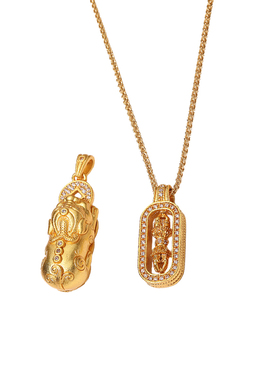 【新品八折】  中式吊坠一款两戴设计高级感锆石项链女